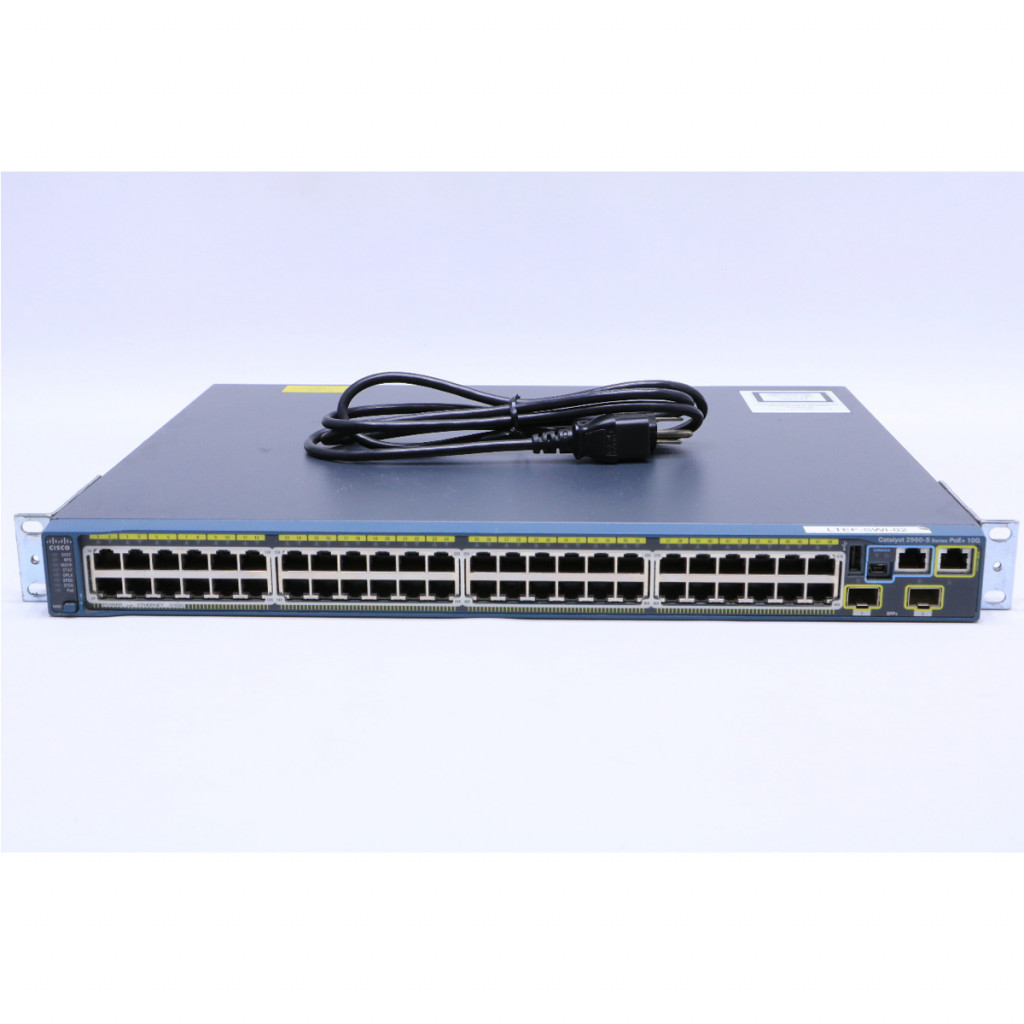 سوئیچ شبکه 48 پورت + 2 پورت +SFP با 24 پورت PoE سیسکو مدل WS-C2960S-48LPD-L